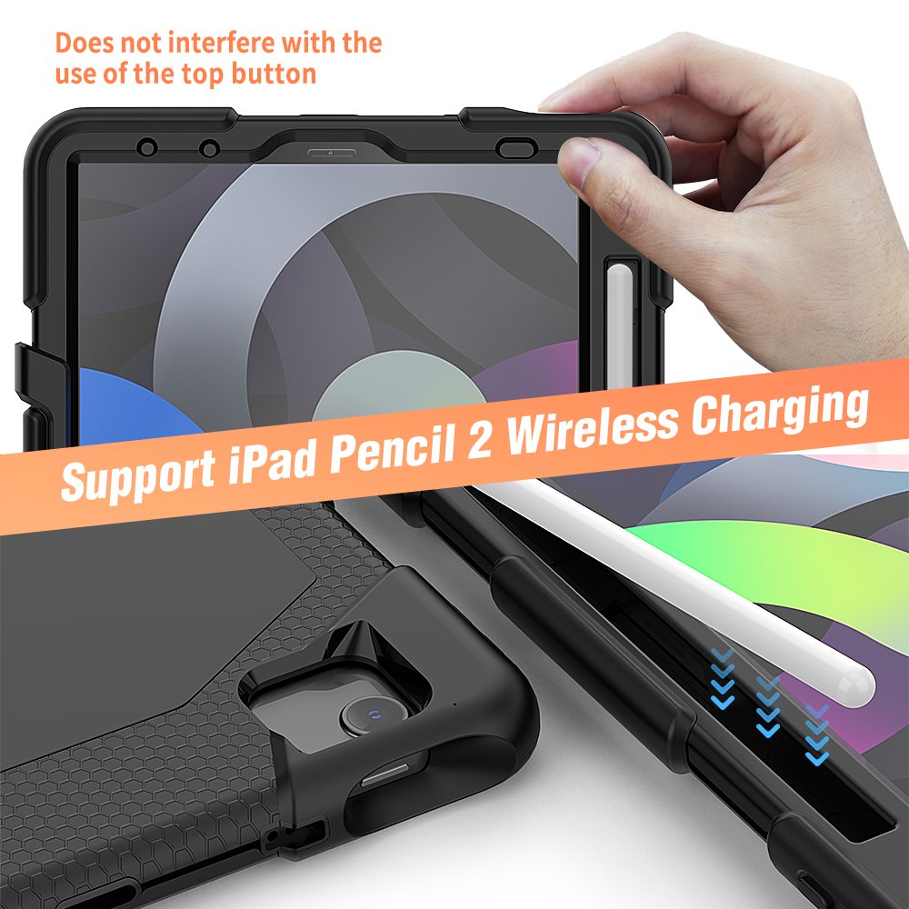 Newface iPad Air 4 10.9 Kılıf Griffin Tablet Kapak - Siyah