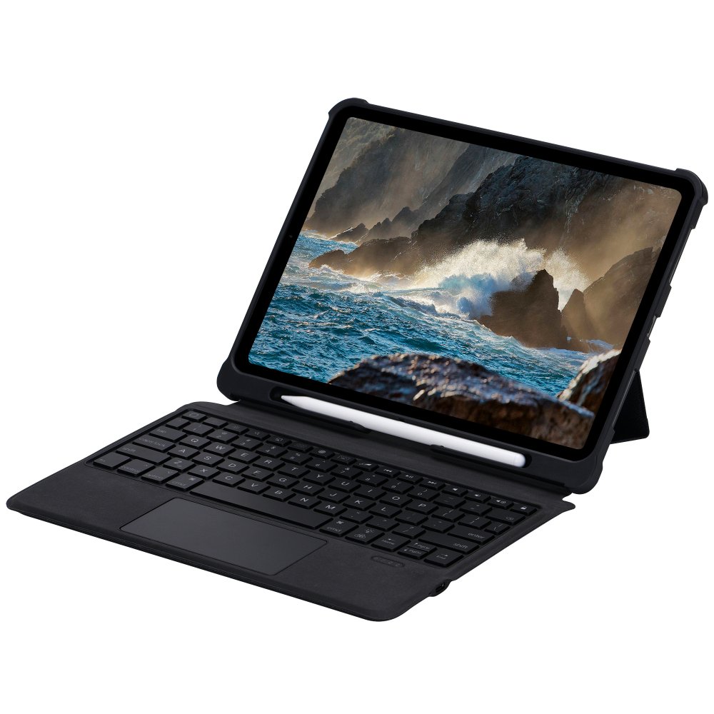 Newface iPad Air 4 10.9 Kılıf İnter Ledli Klavyeli Tablet Kılıfı - Siyah