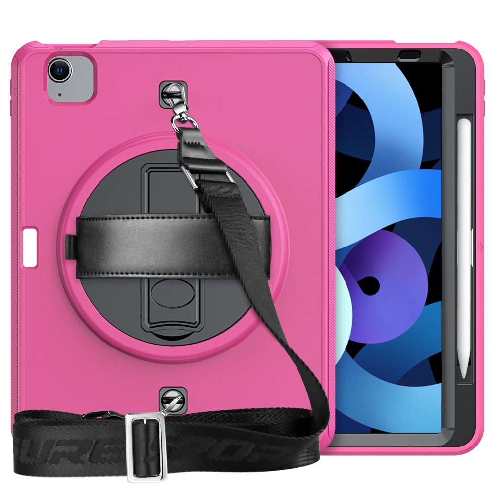 Newface iPad Air 4 10.9 Kılıf Strap-C Otterbox Tablet Kapak - Pembe