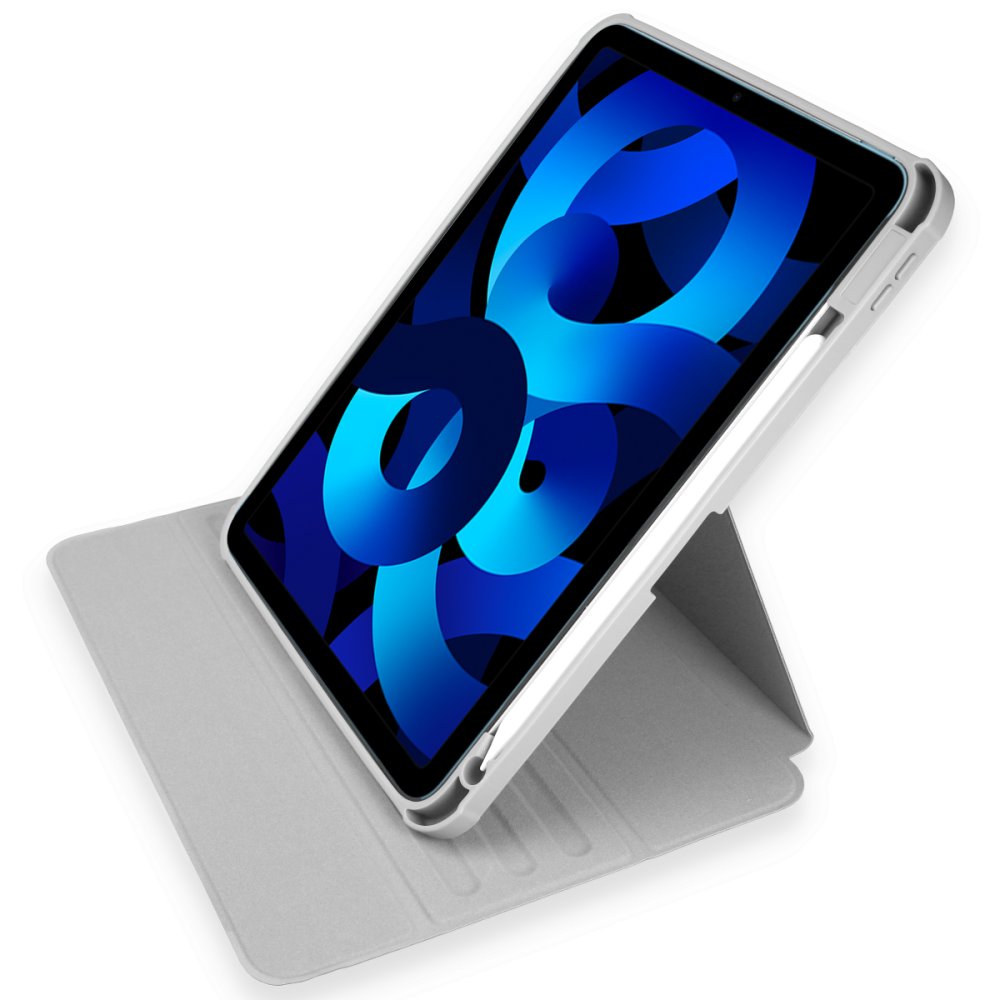 Newface iPad Air 5 (2022) Kılıf Starling 360 Kalemlikli Tablet Kılıf - Gri