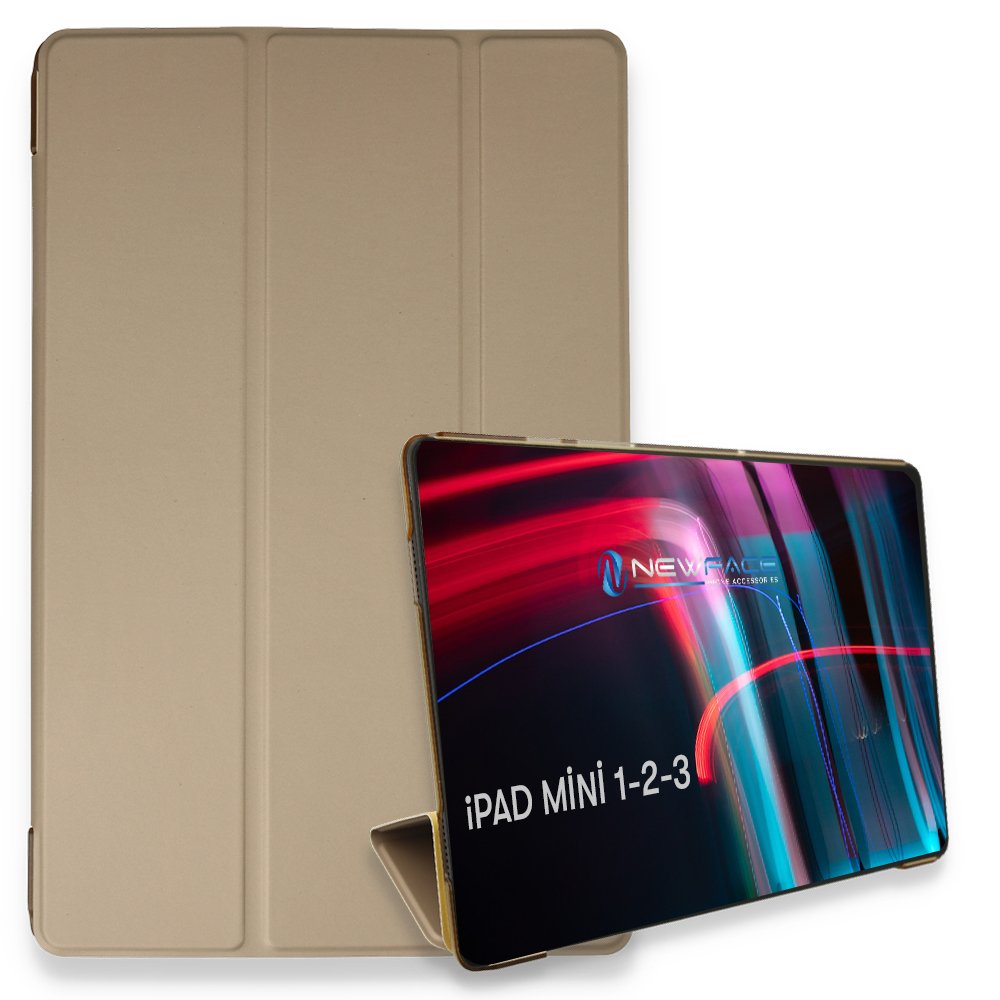 Newface iPad Mini 1 Kılıf Tablet Smart Kılıf - Gold