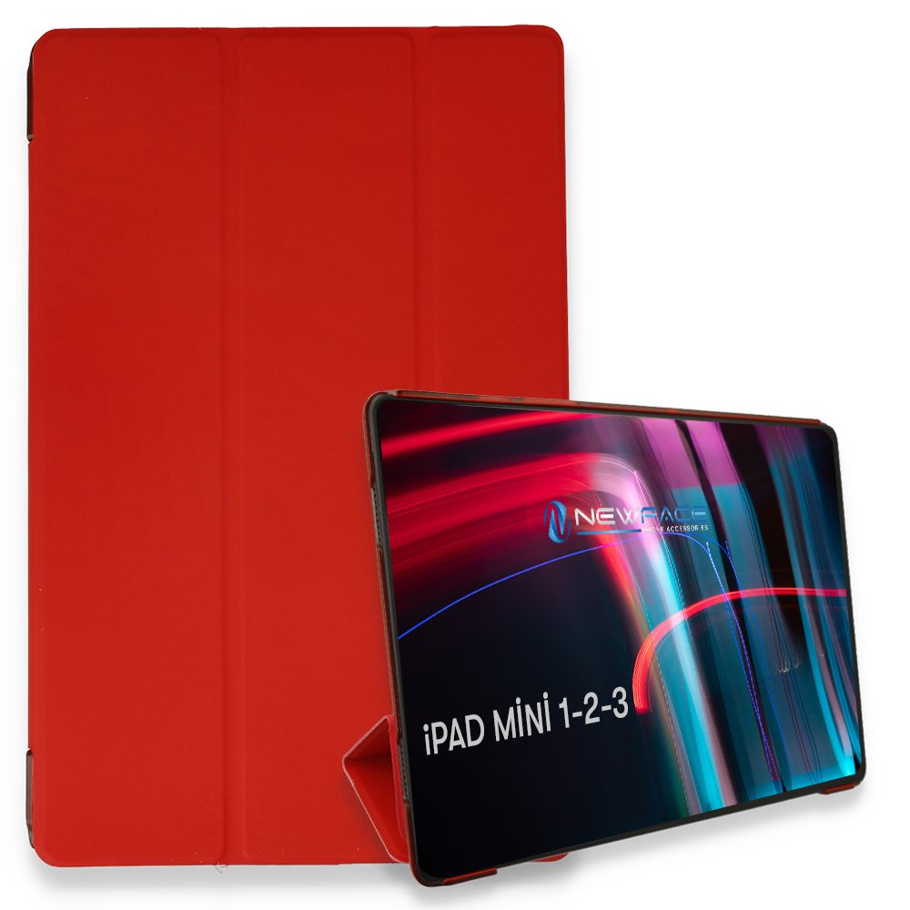 Newface iPad Mini 1 Kılıf Tablet Smart Kılıf - Kırmızı