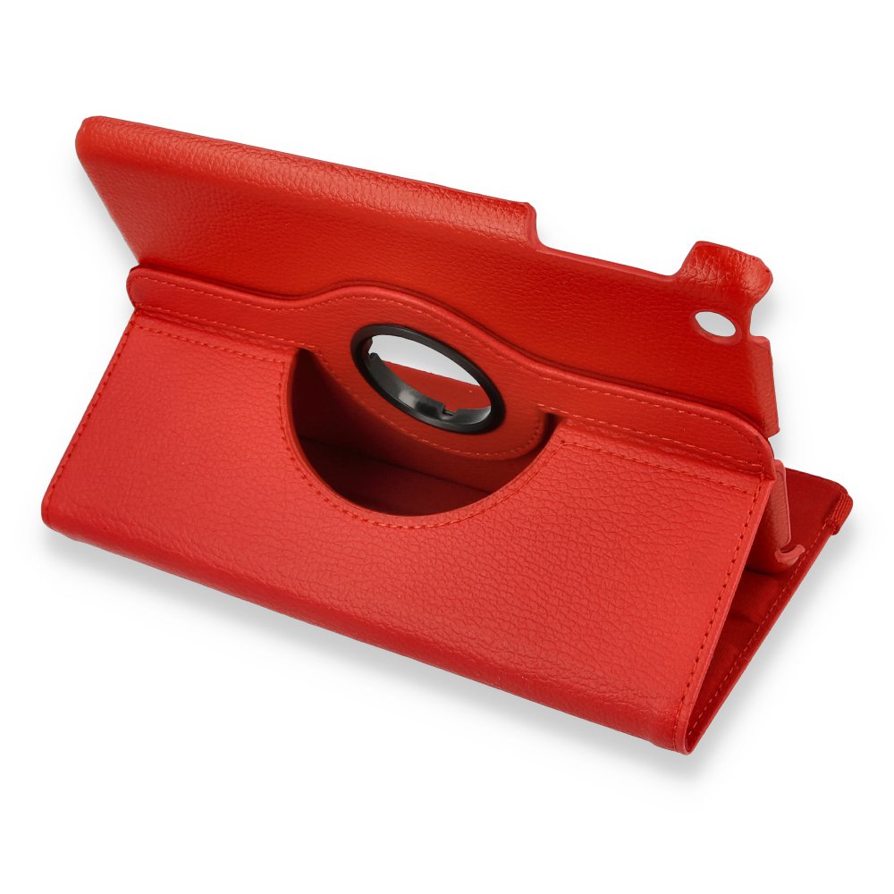 Newface iPad Mini 2 Kılıf 360 Tablet Deri Kılıf - Kırmızı