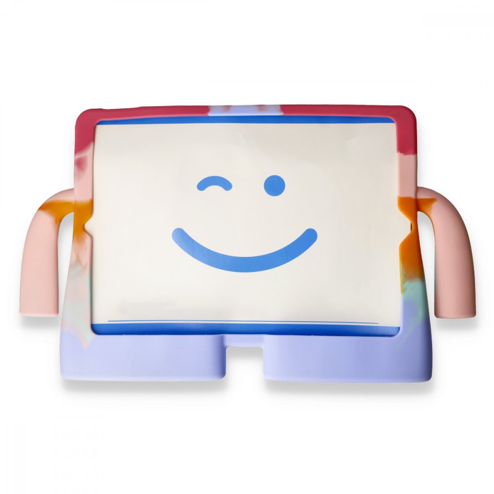 Newface iPad Pro 10.5 Kılıf Tablet Popit Standlı Silikon - Lila - Turkuaz