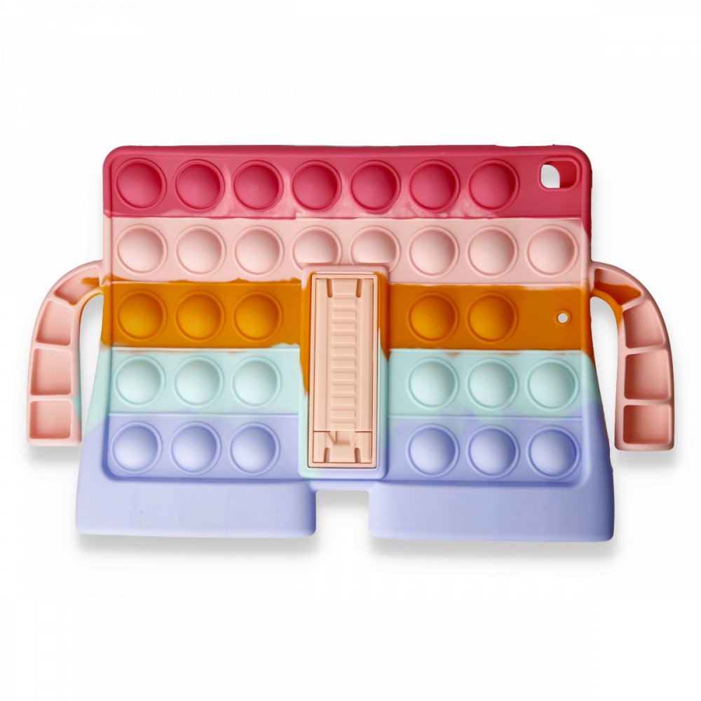 Newface iPad Pro 10.5 Kılıf Tablet Popit Standlı Silikon - Lila - Turkuaz