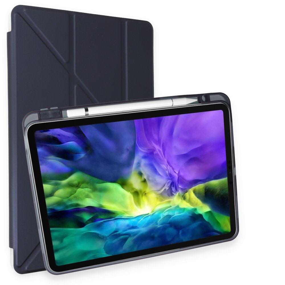 Newface iPad Pro 11 (2020) Kılıf Kalemlikli Mars Tablet Kılıfı - Lacivert