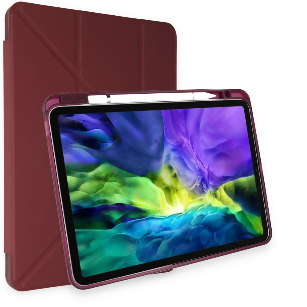 Newface iPad Pro 11 (2020) Kılıf Kalemlikli Mars Tablet Kılıfı - Mor