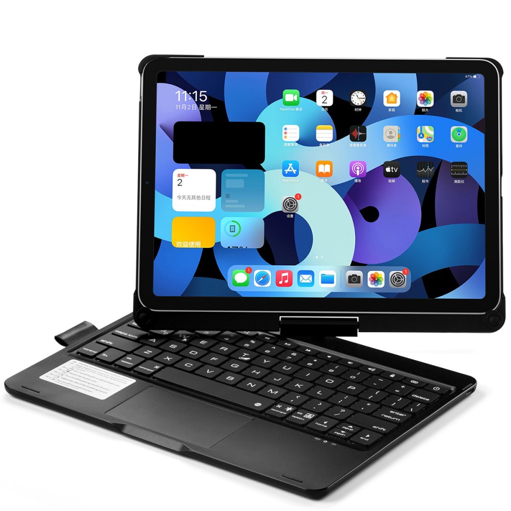 Newface iPad Pro 11 (2020) Kılıf Magic Dönen Klavyeli Tablet Kılıf - Siyah