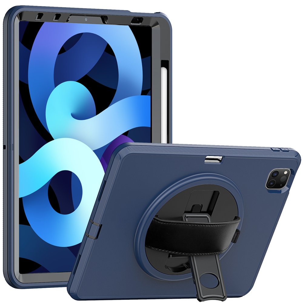 Newface iPad Pro 11 (2021) Kılıf Hand Strap Tablet Kılıfı - Lacivert