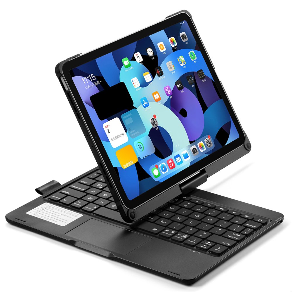 Newface iPad Pro 11 (2021) Kılıf Magic Dönen Klavyeli Tablet Kılıf - Siyah