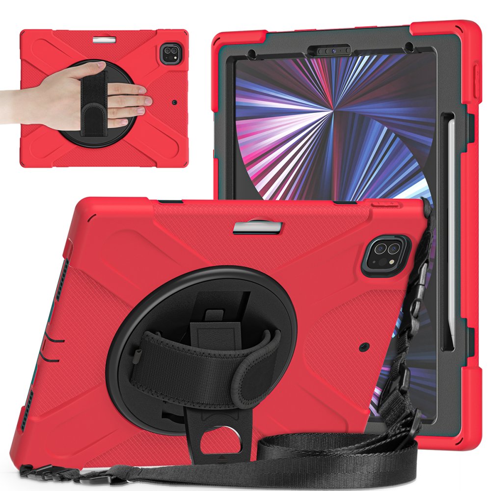 Newface iPad Pro 12.9 (2020) Kılıf Amazing Tablet Kapak - Kırmızı