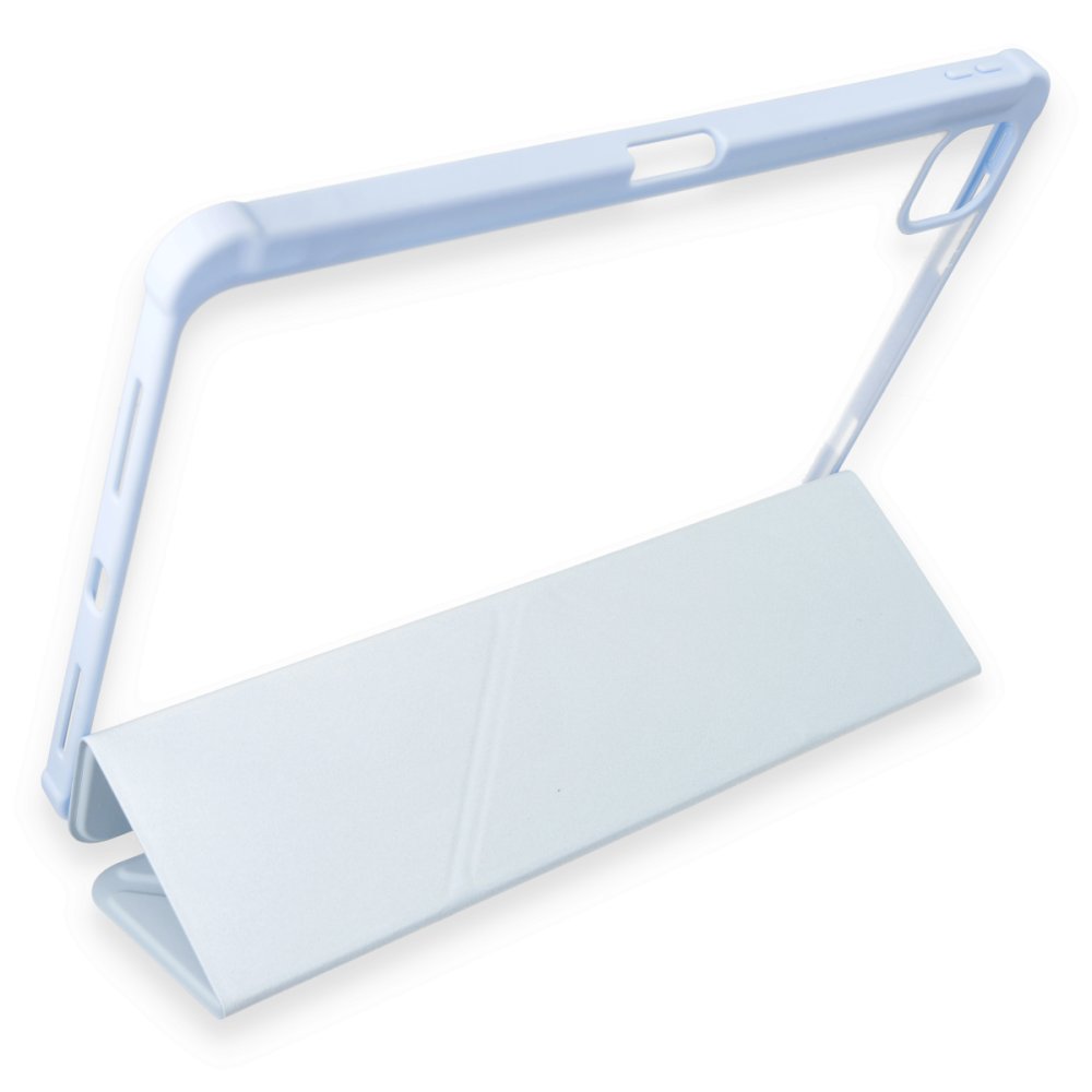 Newface iPad Pro 12.9 (2020) Kılıf Kalemlikli Hugo Tablet Kılıfı - Mavi
