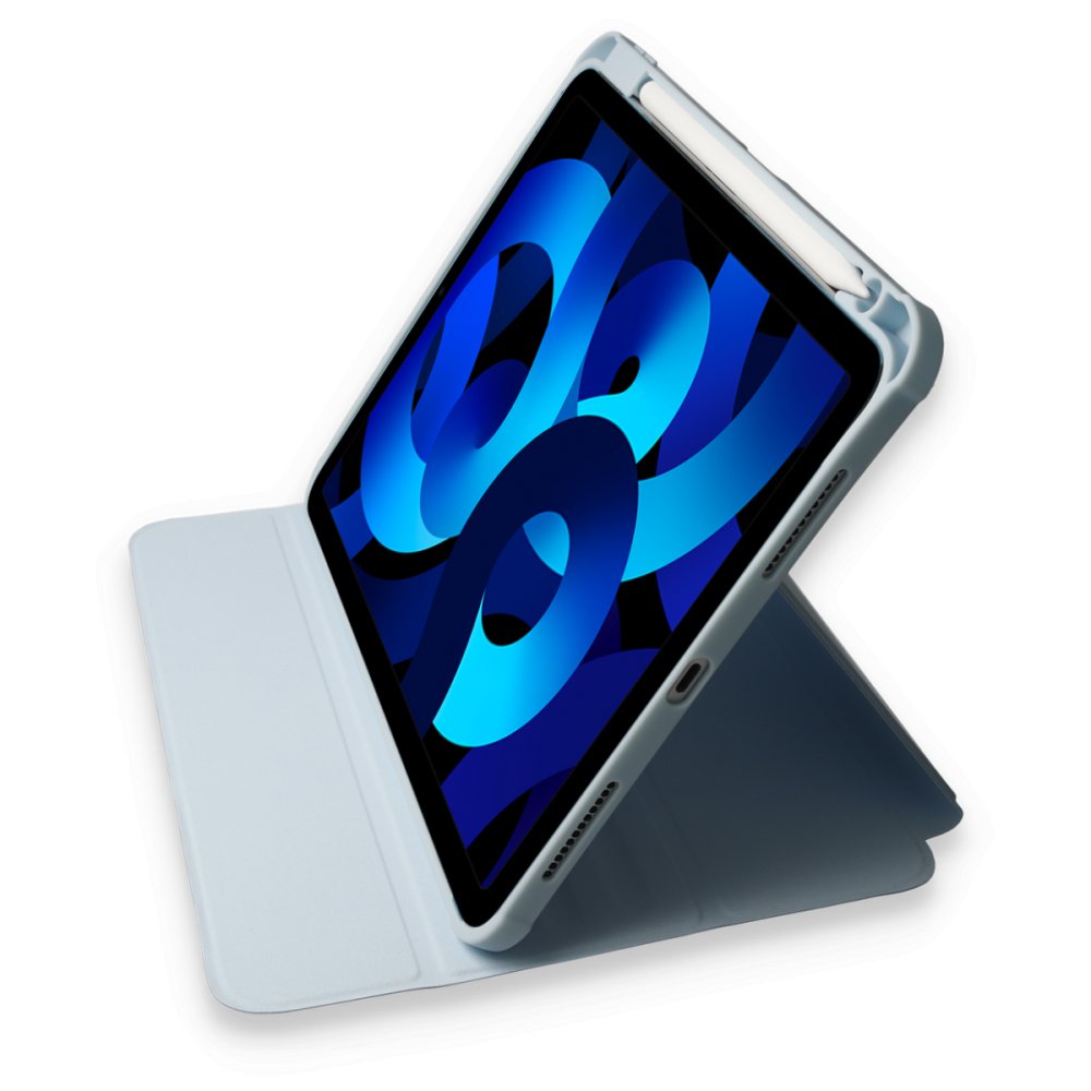 Newface iPad Pro 12.9 (2020) Kılıf Starling 360 Kalemlikli Tablet Kılıf - Mavi