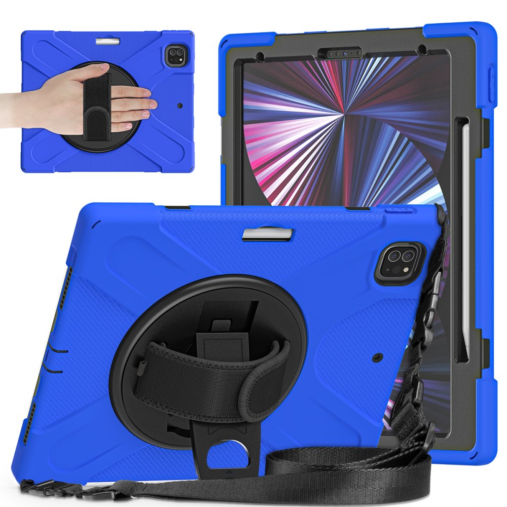 Newface iPad Pro 12.9 (2021) Kılıf Amazing Tablet Kapak - Mavi