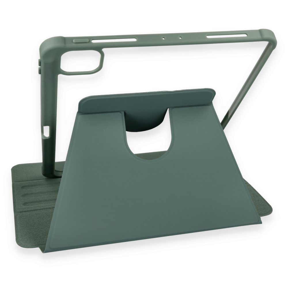 Newface iPad Pro 12.9 (2021) Kılıf Starling 360 Kalemlikli Tablet Kılıf - Koyu Yeşil
