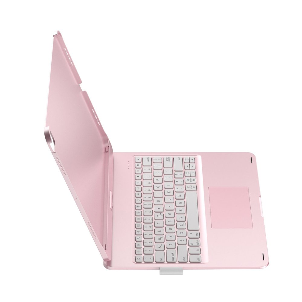 Newface iPad Pro 13 (2024) F13 ATS Kılıf Magic Dönen Klavyeli Tablet Kılıf - Pembe