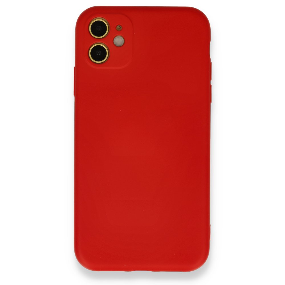 Newface iPhone 11 Kılıf Nano içi Kadife  Silikon - Kırmızı