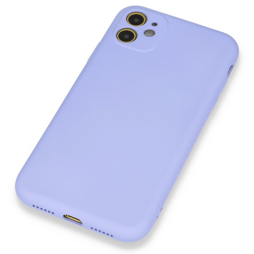 Newface iPhone 11 Kılıf Nano içi Kadife Silikon - Lila