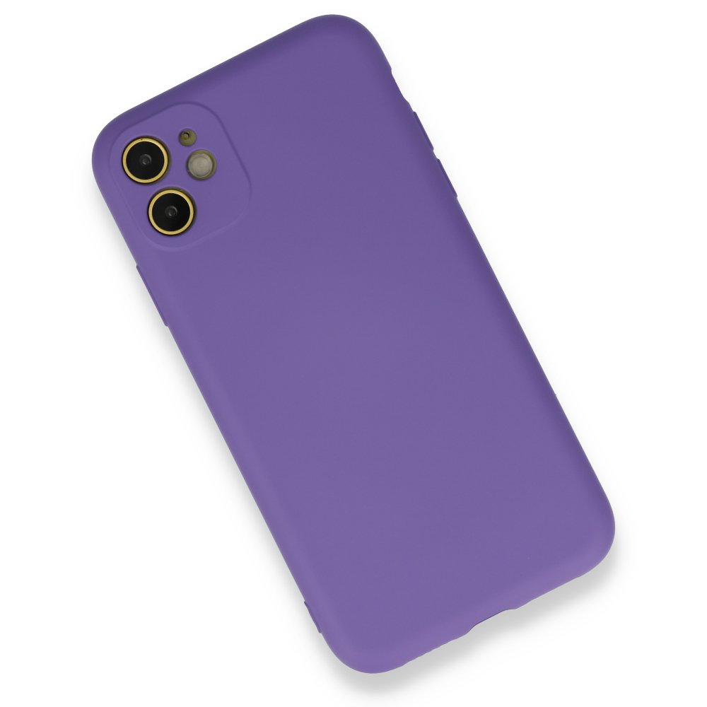 Newface iPhone 11 Kılıf Nano içi Kadife Silikon - Mor