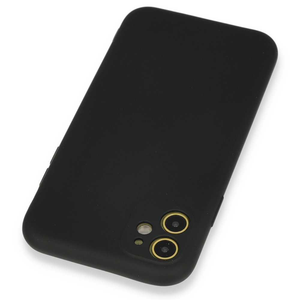 Newface iPhone 11 Kılıf Nano içi Kadife Silikon - Siyah