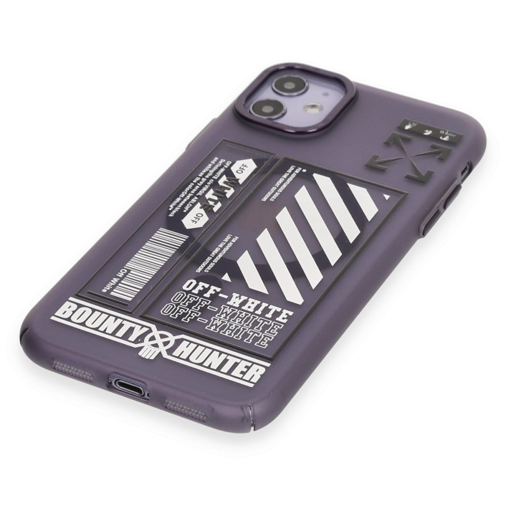 Newface iPhone 11 Kılıf Apollo Magneticsafe Desenli Kapak - Apollo Mor - 1