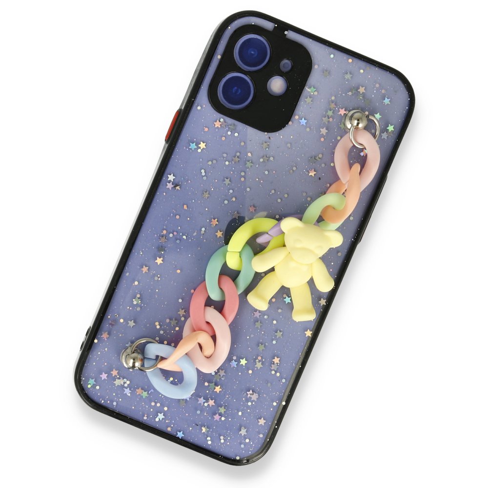 Newface iPhone 11 Kılıf Ayıcıklı Silikon - Siyah