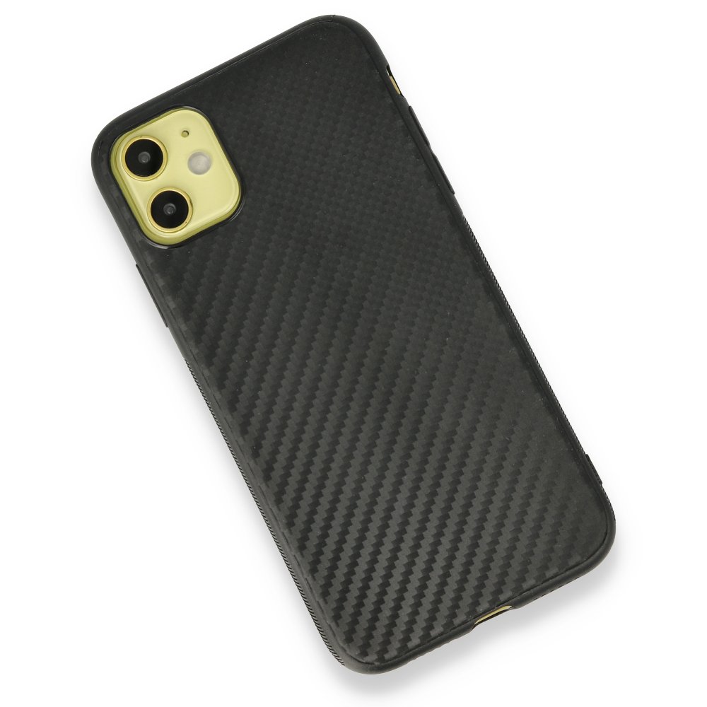 Newface iPhone 11 Kılıf Carbonix Silikon - Siyah