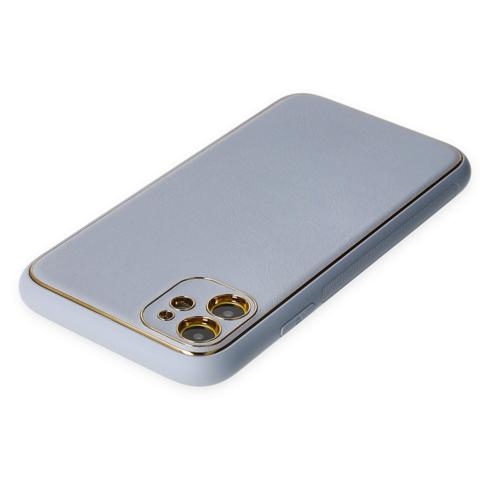 Newface iPhone 11 Kılıf Coco Deri Silikon Kapak - Sky Blue