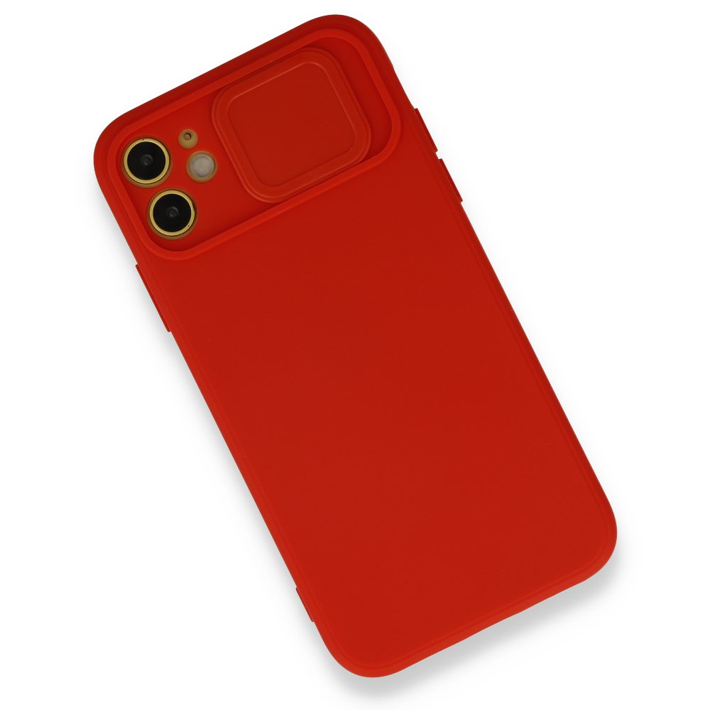Newface iPhone 11 Kılıf Color Lens Silikon - Kırmızı