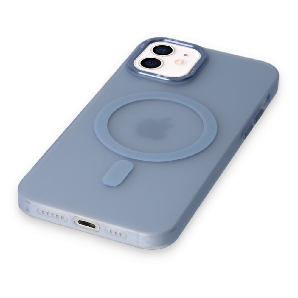 Newface iPhone 11 Kılıf Lodos Magneticsafe Mat Kapak - Sierra Blue