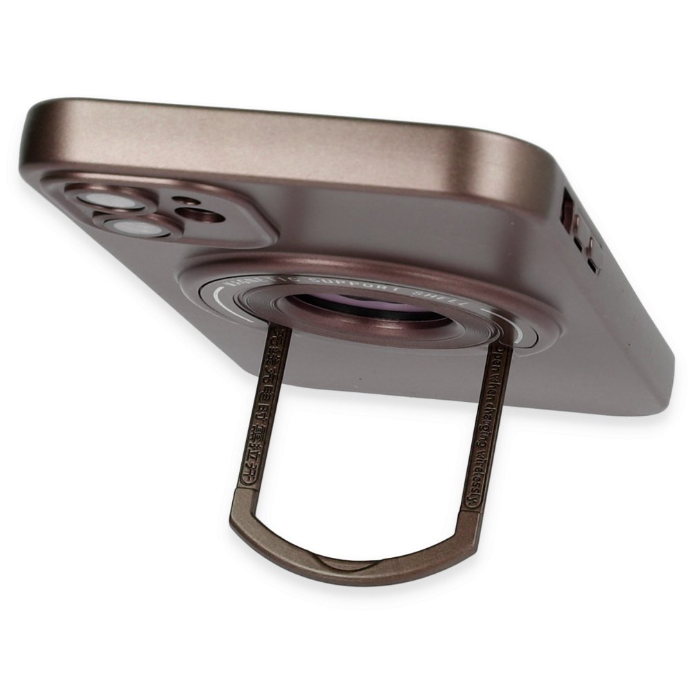 Newface iPhone 11 Kılıf Lukka Magneticsafe Kapak - Kahverengi