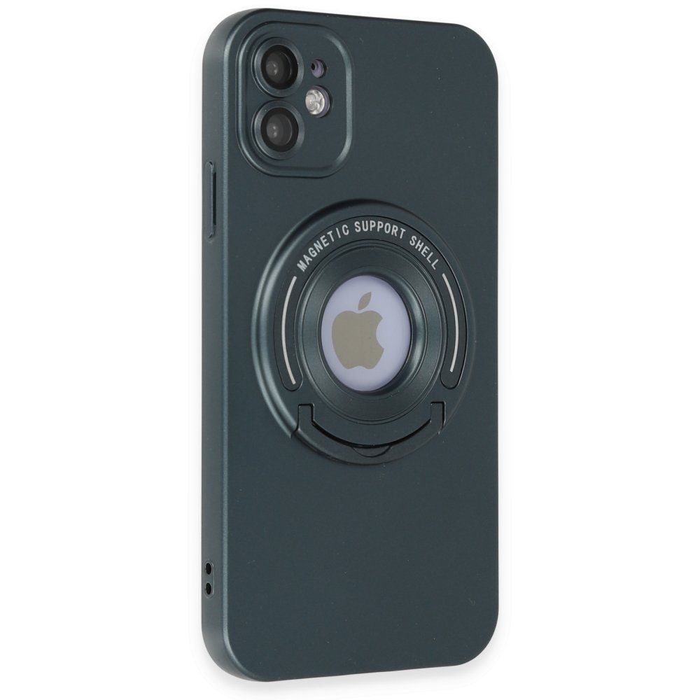 Newface iPhone 11 Kılıf Lukka Magneticsafe Kapak - Koyu Yeşil