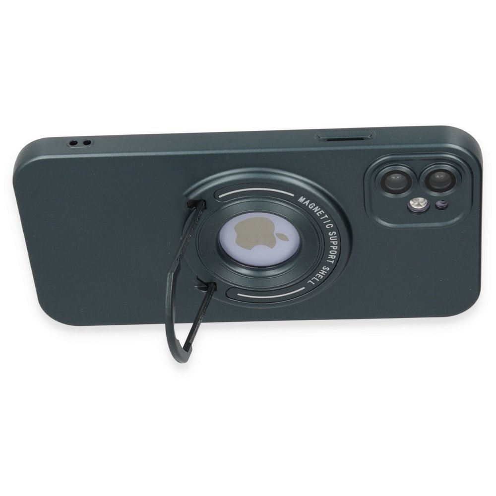 Newface iPhone 11 Kılıf Lukka Magneticsafe Kapak - Koyu Yeşil