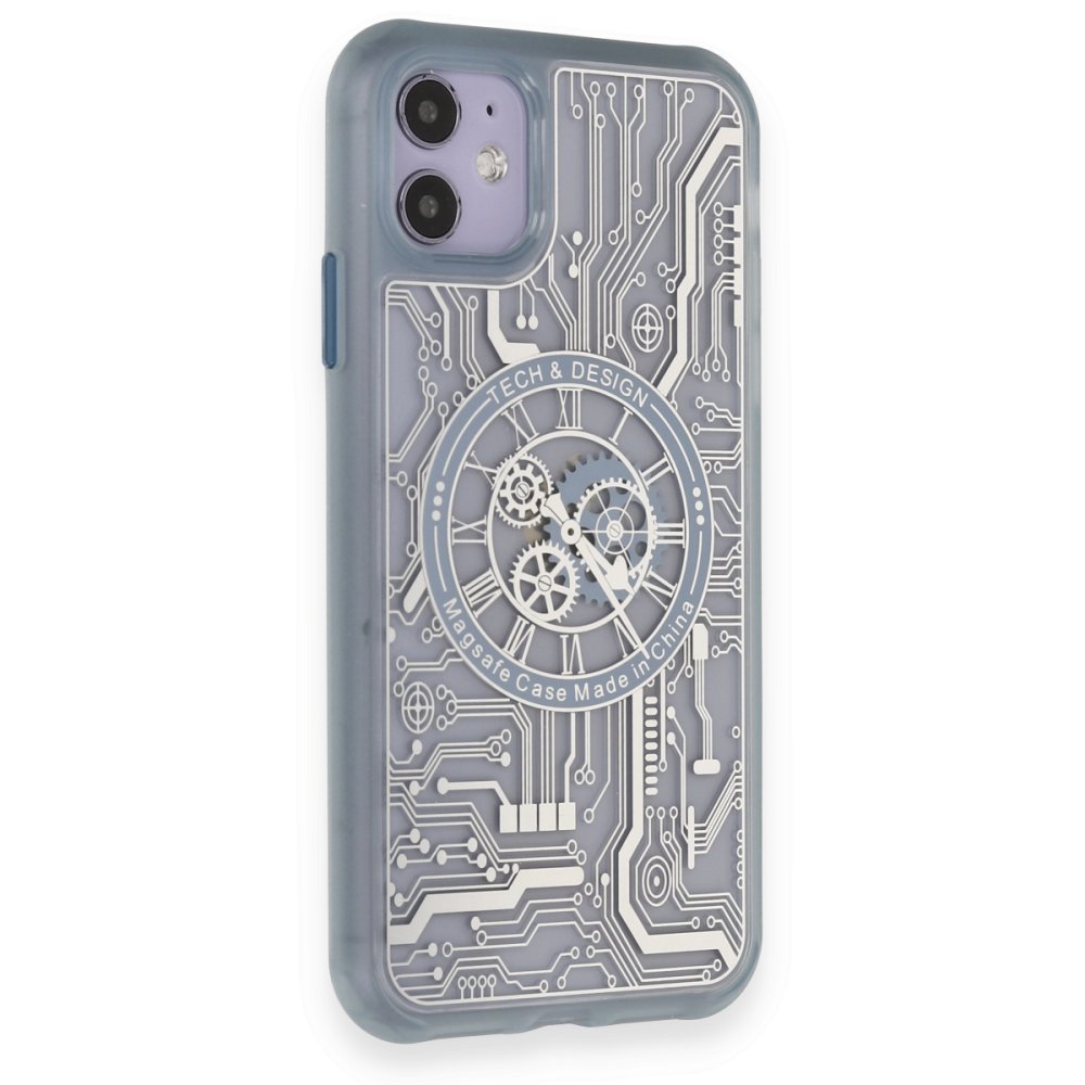 Newface iPhone 11 Kılıf Magic Magneticsafe Silikon - Sierra Blue