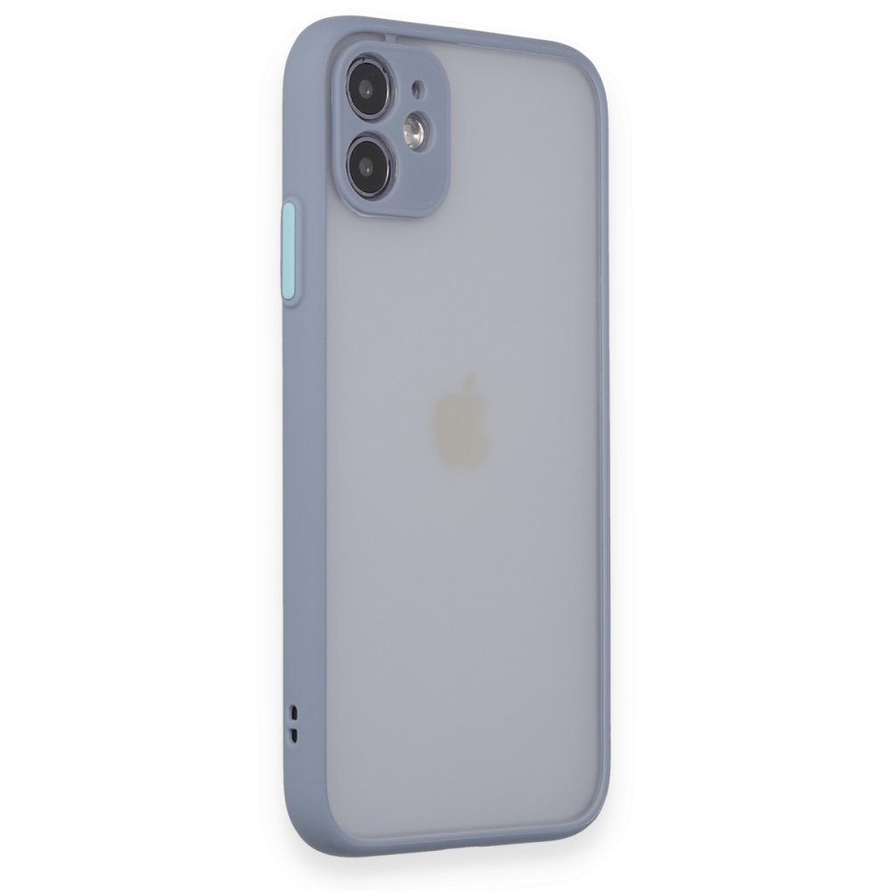 Newface iPhone 11 Kılıf Montreal Silikon Kapak - Gri