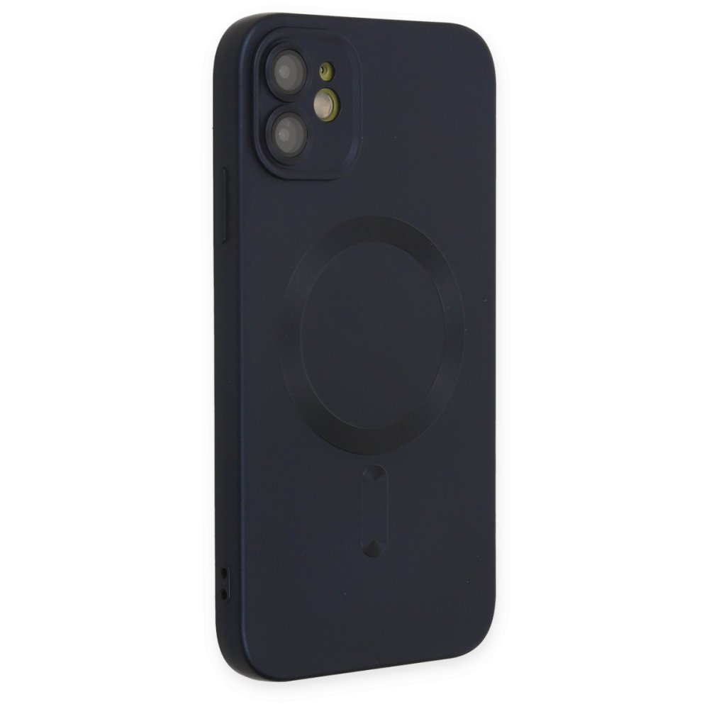 Newface iPhone 11 Kılıf Moshi Lens Magneticsafe Silikon - Lacivert