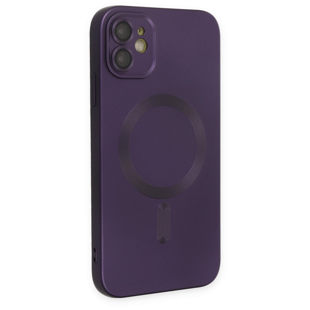 Newface iPhone 11 Kılıf Moshi Lens Magneticsafe Silikon - Mor