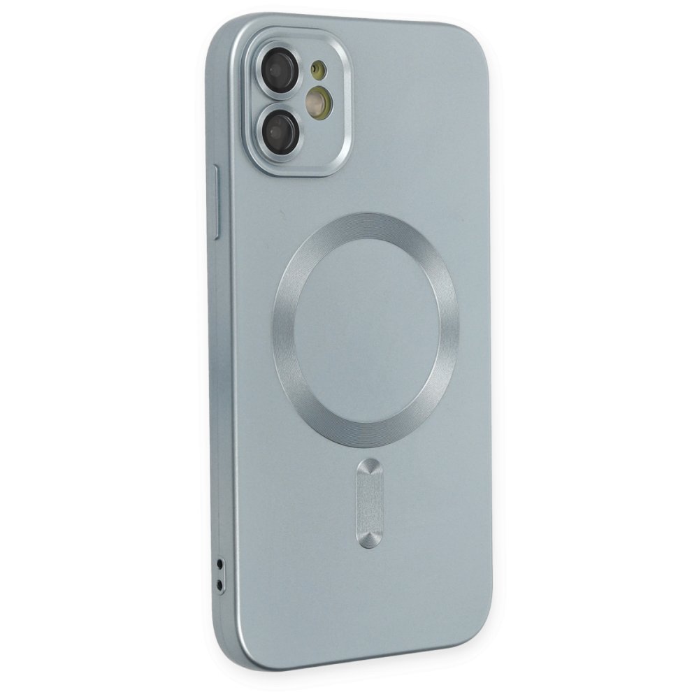 Newface iPhone 11 Kılıf Moshi Lens Magneticsafe Silikon - Sierra Blue
