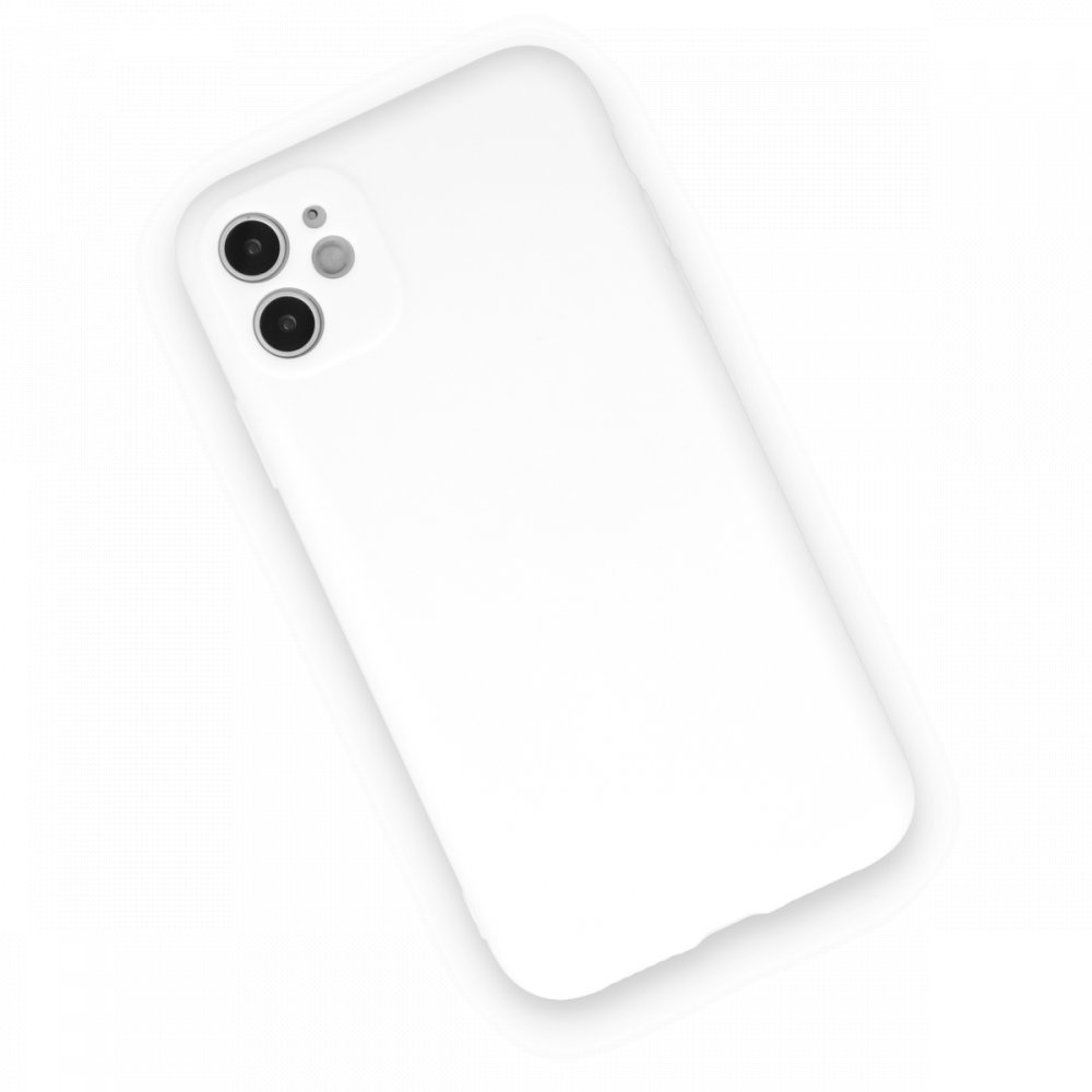 Newface iPhone 11 Kılıf Nano içi Kadife Silikon - Beyaz