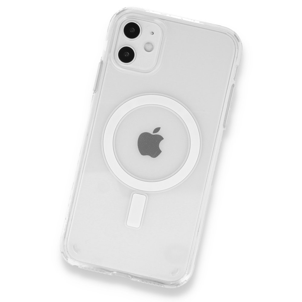 Newface iPhone 11 Kılıf Magneticsafe Şeffaf Silikon - Şeffaf