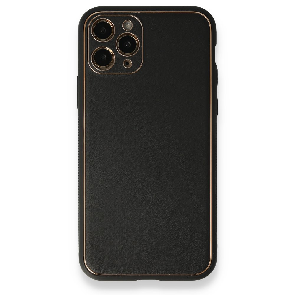 Newface iPhone 11 Pro Kılıf Coco Deri Silikon Kapak - Siyah