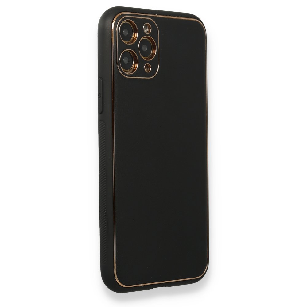 Newface iPhone 11 Pro Kılıf Coco Deri Silikon Kapak - Siyah