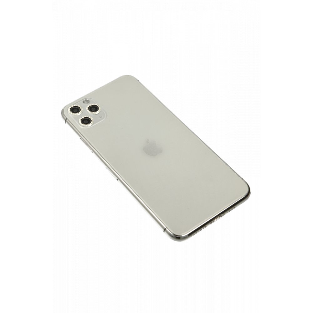 Newface iPhone 11 Pro Max Diamond Kamera Lens - Gümüş