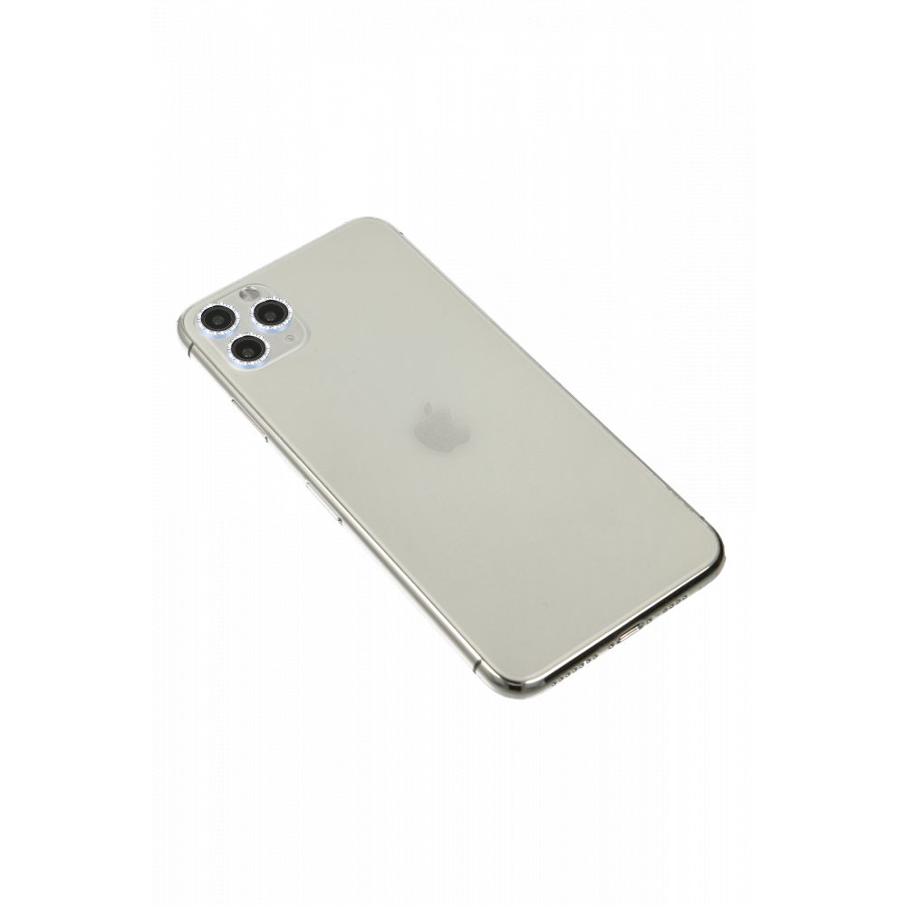 Newface iPhone 11 Pro Max Diamond Kamera Lens - Mavi