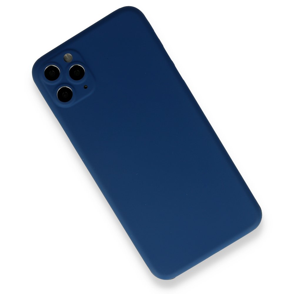 Newface iPhone 11 Pro Kılıf 360 Full Body Silikon Kapak - Mavi
