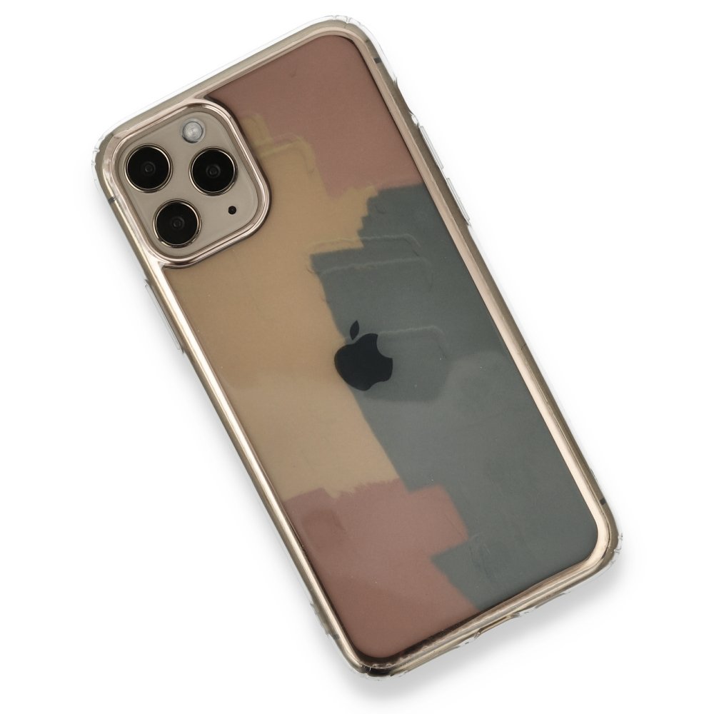 Newface iPhone 11 Pro Kılıf Çiçekli Silikon - Kırmızı