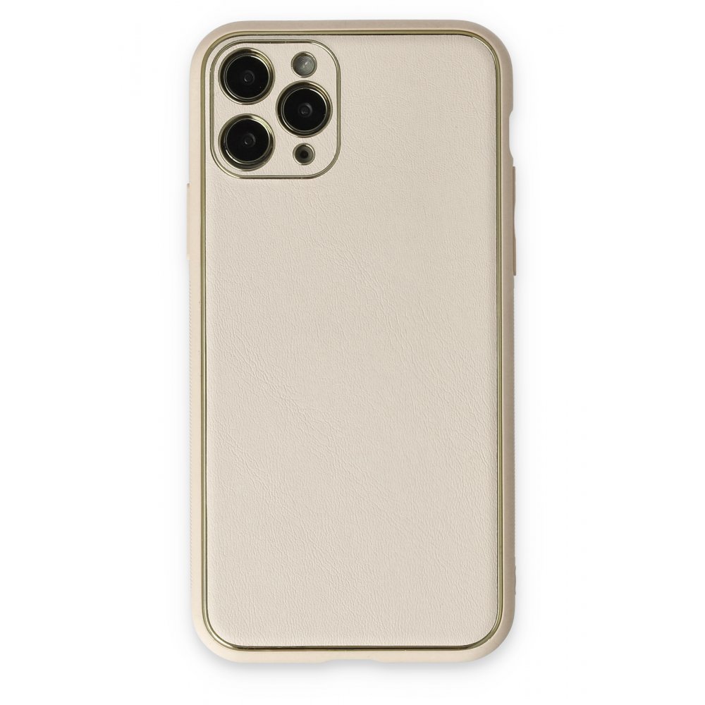 Newface iPhone 11 Pro Kılıf Coco Deri Silikon Kapak - Beyaz