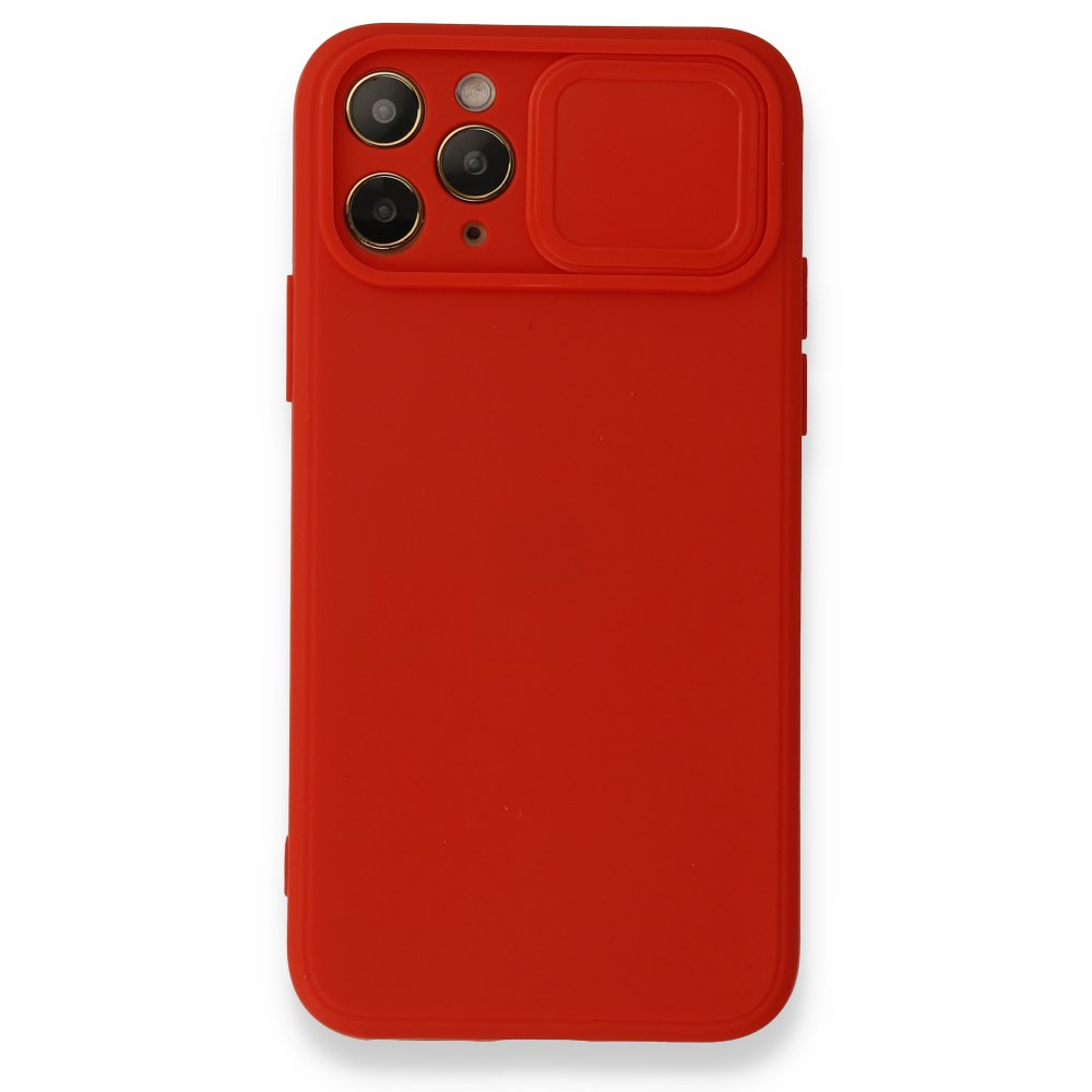 Newface iPhone 11 Pro Kılıf Color Lens Silikon - Kırmızı