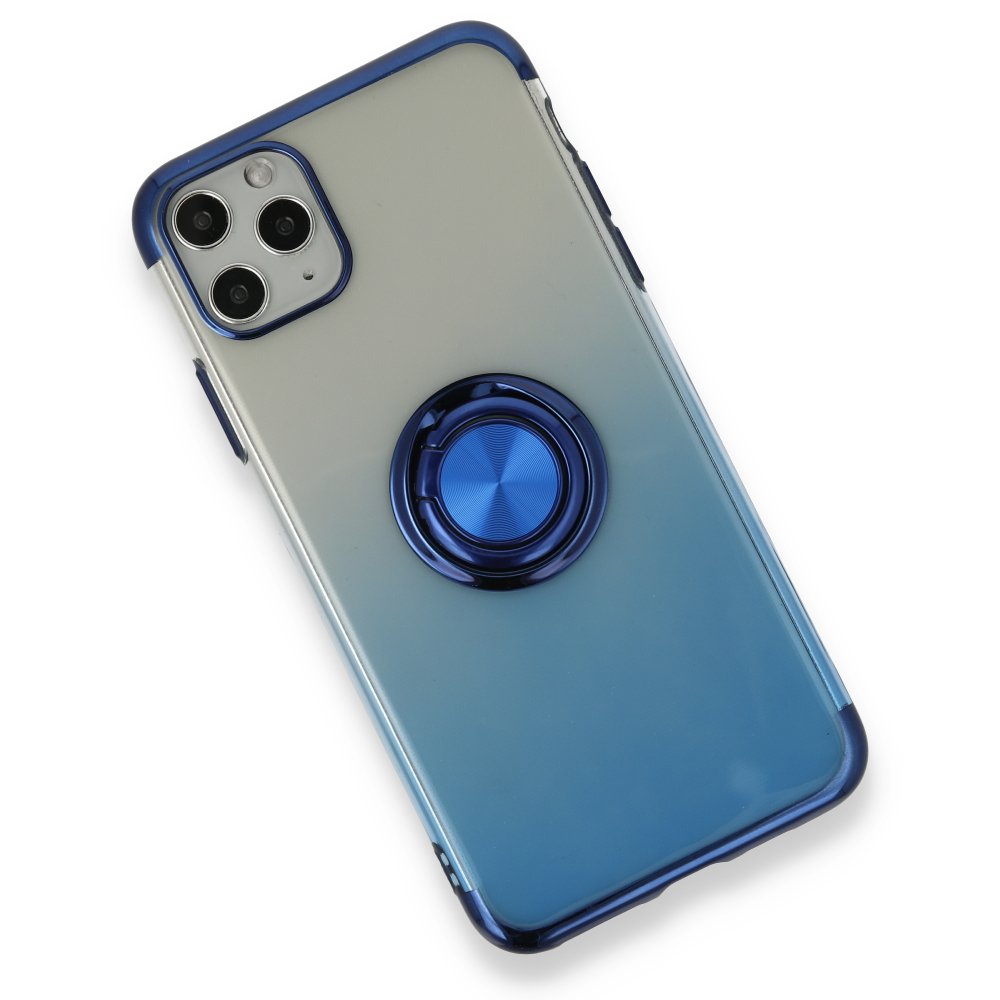 Newface iPhone 11 Pro Max Kılıf Marvel Yüzüklü Silikon - Mavi