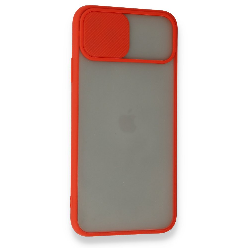 Newface iPhone 11 Pro Kılıf Palm Buzlu Kamera Sürgülü Silikon - Kırmızı